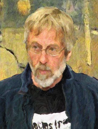 Portrait of John Zerzan by bata Nesha. Belgrade, 2005.